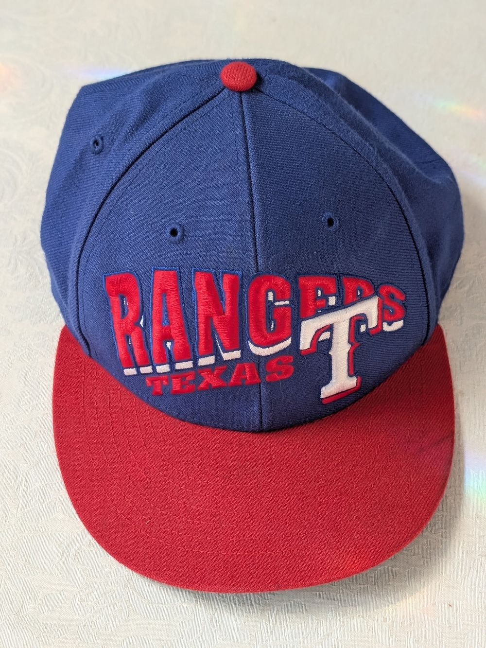 Texas Rangers Pro-Style Snapback Hat - Blue & Red